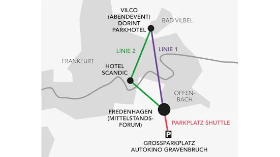 Mittelstandsforum 2024 Karte Bus-Shuttles