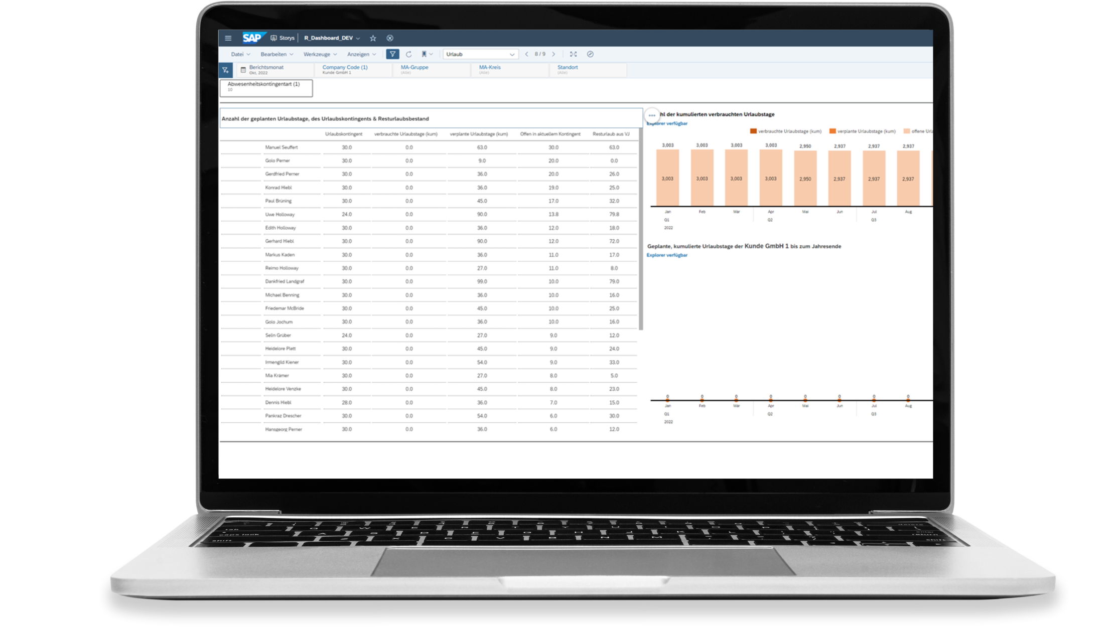 Urlaubsanalysen-Dashboard