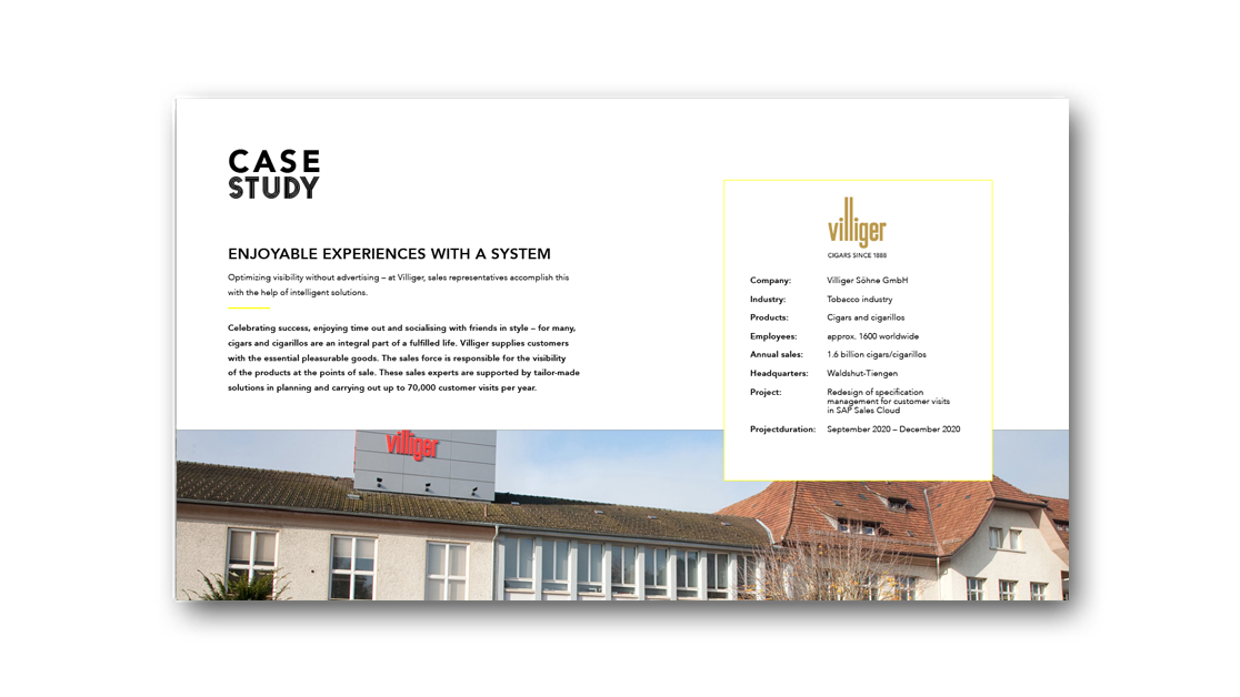 Mockup of Villiger Case Study