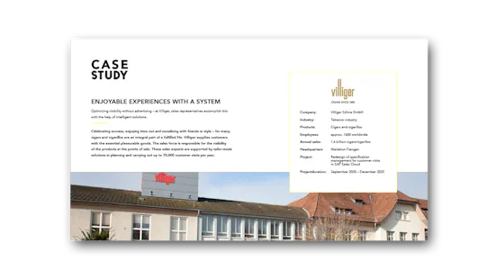 Mockup of Villiger Case Study