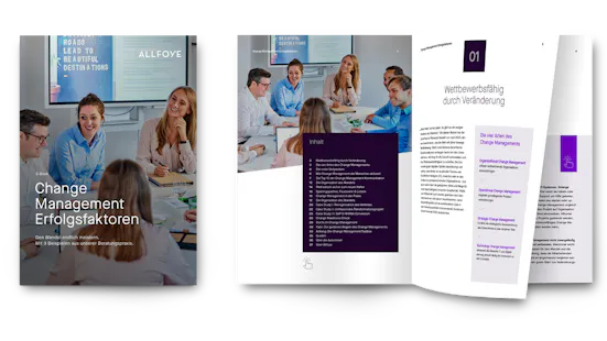 Ausschnitt auf dem Change Management E-Book der Allfoye