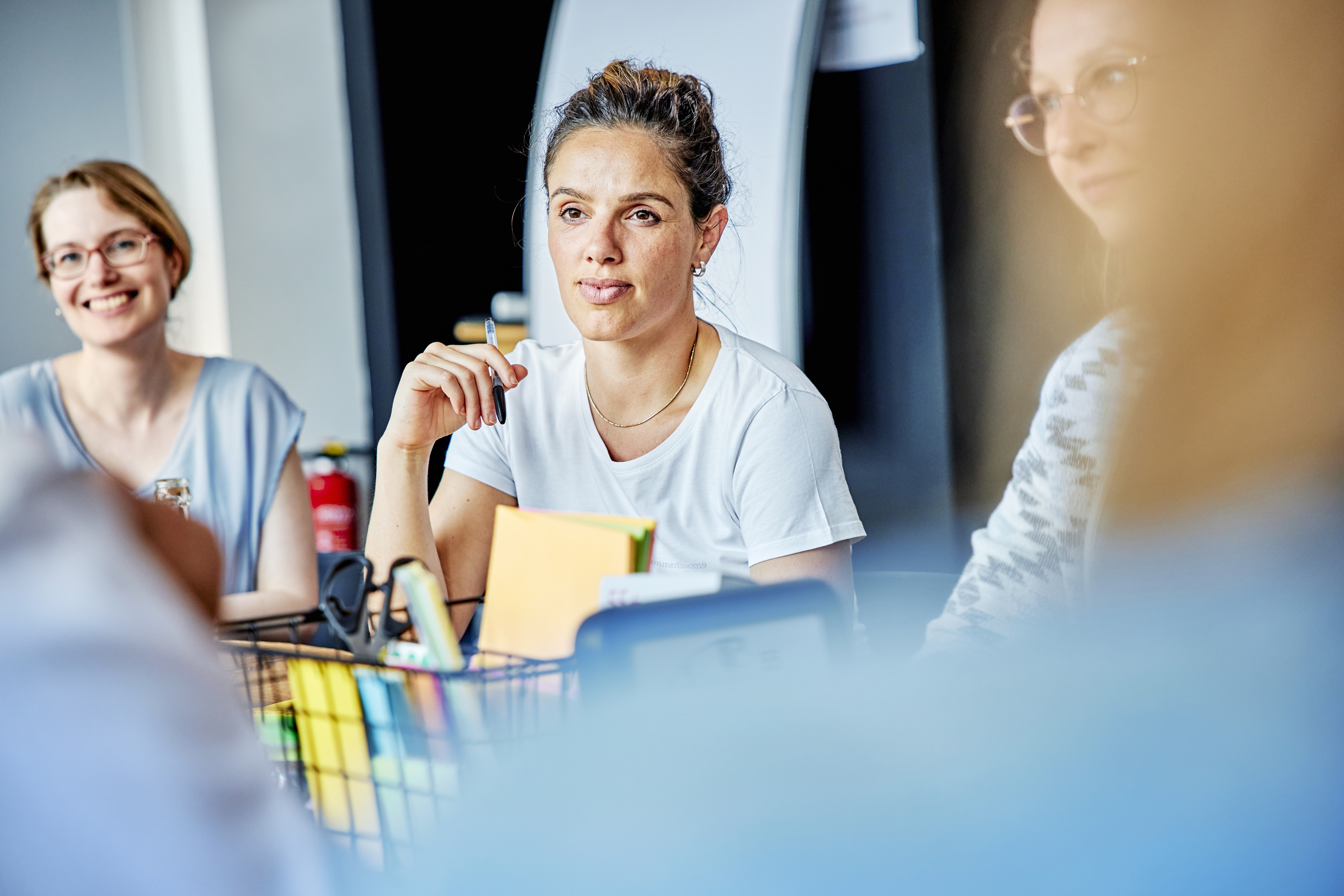 Woman taking part in a worshop 