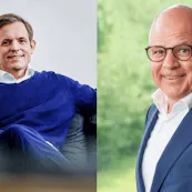 Jeweils ein Porträtfoto von Dr. Thomas FIscher und Heiko Modell.